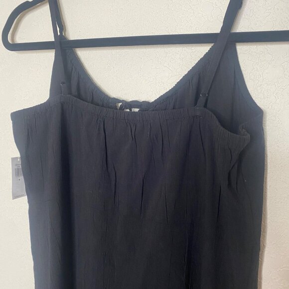 NEW‎ Cami Maxi Dress M Black Babydoll Stappy Casual Lounge Lightweight - Picture 9 of 16